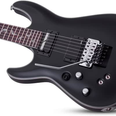 Schecter Damien Platinum-6 FR S Left Hand Electric Guitar - Satin Black (1190) image 6