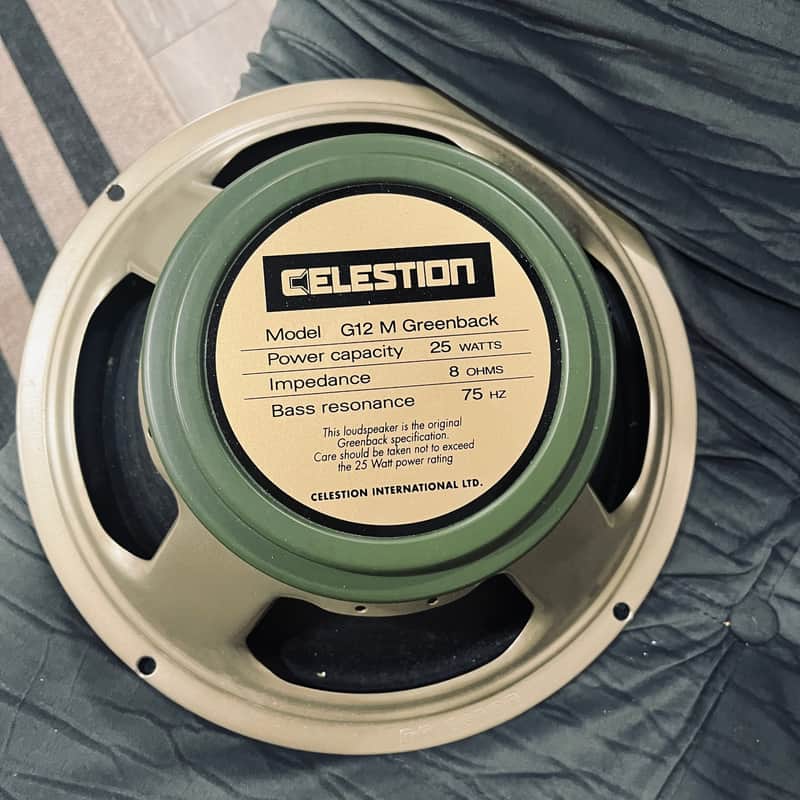 Celestion G12M Greenback 12" 25-Watt 8ohm Guitar Amp Speaker 2020s - White image 1