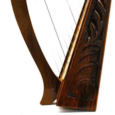 24” Rosewood Celtic Harp 12 String Irish Folk Harp w/ Gig Bag & Tuning Key image 5