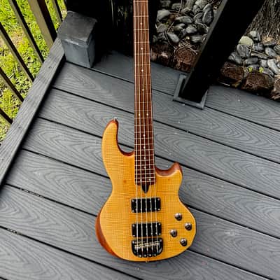 Wal Mk. II 5 string Bass 1990 stunning figured Olive Ash 1 of a kind & ready for your collection ! image 2