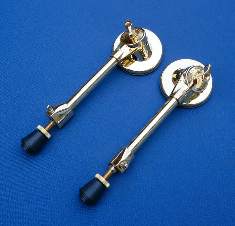 DW Bassdrum Spurs GOLD Pair DW DRSP1220 image 1