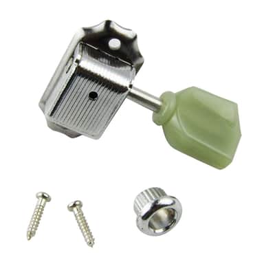 Musiclily 3+3 Deluxe Vintage Guitar Tuning Pegs Keys Machines Heads Tuners Kluson Style,Chrome image 3