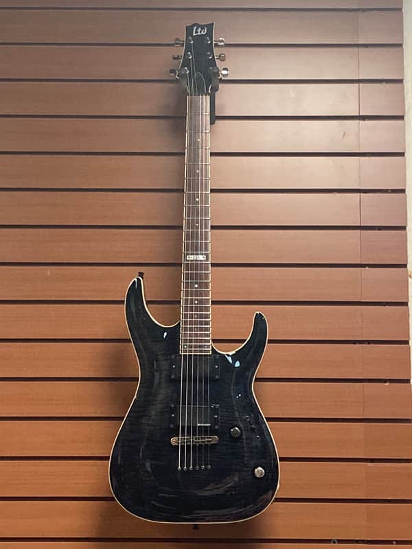 ESP LTD H-251 FM in See-Thru Black w/EMG P/Us image 1