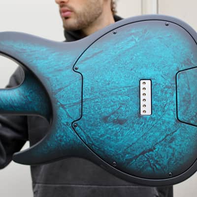 Aristides 060 Dark Teal Marble Burst Satin - Featuring BKP Pickups image 4
