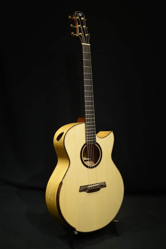 2018 Maestro Guitars Private Collection Raffles Flamed Maple with Swiss Spruce Top