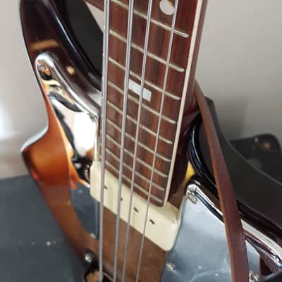 Vintage early 1960 Guyatone Hoshino Star Logo Bass Tobacco Burst Short Scale #1950 4 String Japan (MIJ) image 7