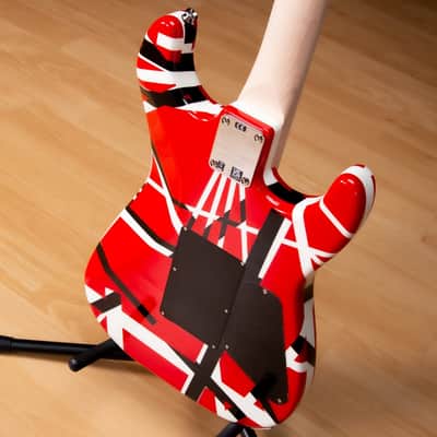 EVH Striped Series LH, R/B/W Electric Guitar SN EVH2111035 image 5