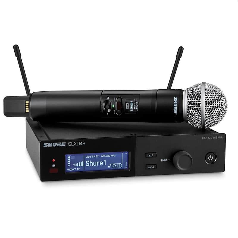 SHURE SLXD24+/SM58-G57 Handheld Rackmount Digital Wireless Mic System image 1