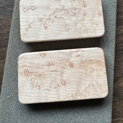 Guilford 4A Birdseye Maple Humbucker cover set - No Poles - Stainable and ready for finish of choice image 1