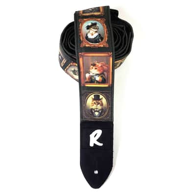 Fancy Cats Guitar Strap - Top Hat Cats Guitar Strap - Tea Time Cats Guitar Strap - Victorian Cats Guitar Strap - Universal Guitar Strap image 6