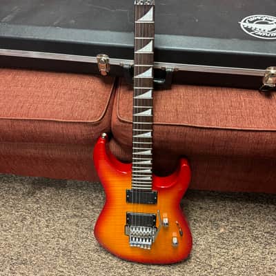 Jackson X Series DX10D Dinky Japan 2006 Amber Sunburst w/Jackson Case image 4