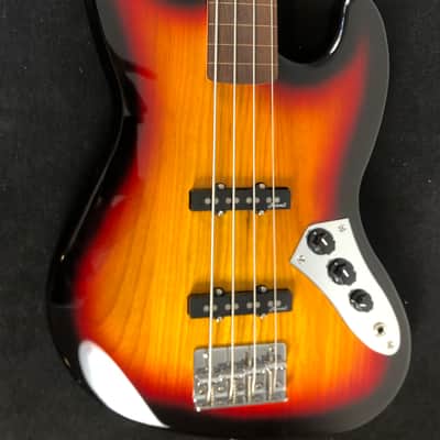 Harley Benton JB-40FL SB FRETLESS Sunburst 4-String Bass image 4