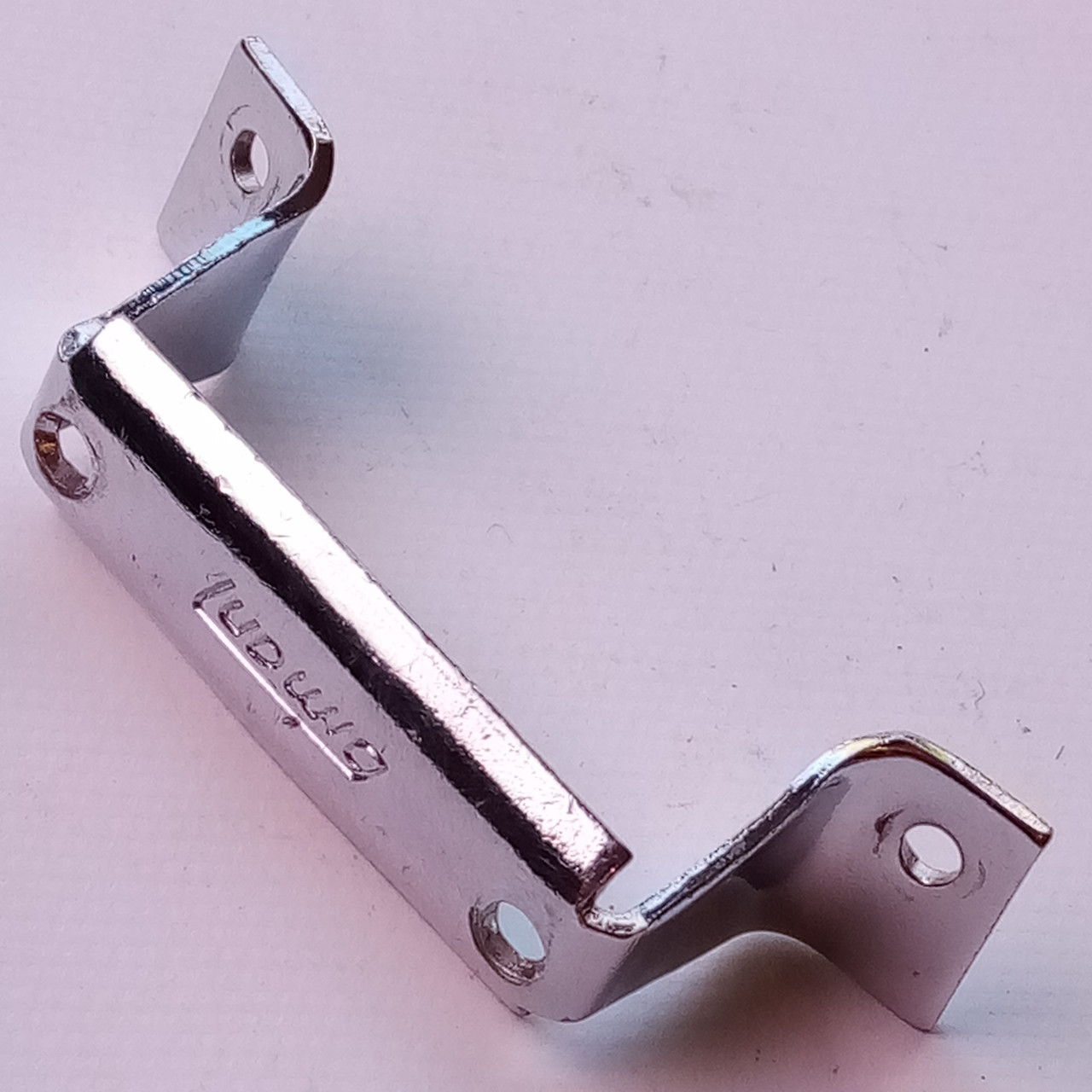 Ludwig 80s Block Logo Butt Plate Snare Drum Hardware Chrome Vintage USA P32 Part — main photograph