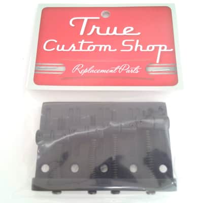 True Custom Shop® Black 4 String High Mass Thin Block Bass Bridge for Fender Jazz and Precision Bass image 5