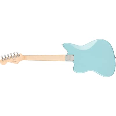 Squier Mini Jazzmaster HH Short-Scale Electric Guitar - Maple Fingerboard, Daphne Blue image 6