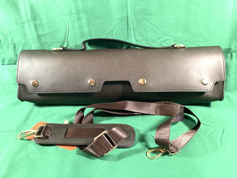 B Foot French Flute Case Cover-Gig Bag-Black Pleather-w/Handle and Strap-Classy! image 1