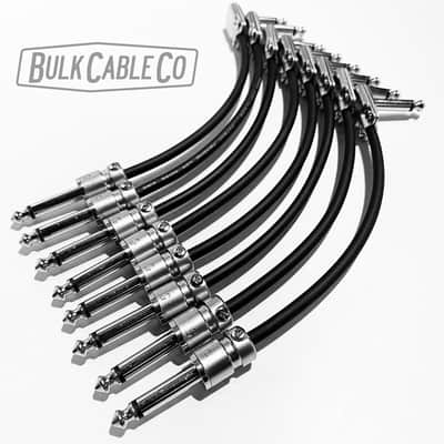 8 Pack - 10" Mogami 2319 Patch Cable - SquarePlug SP500 / SPS5 - Right Angle To Straight Connectors image 6
