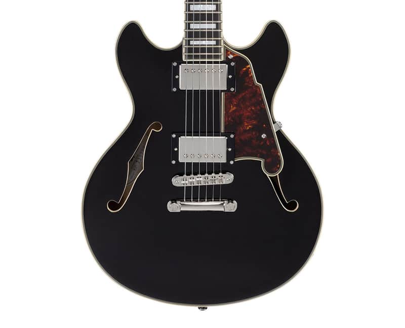 D'Angelico Premier Mini DC Electric Guitar w/Gig Bag - Black Flake - B-Stock image 1