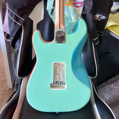 Custom painted Affinity Squier George Harrison Rocky Stratocaster image 2