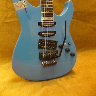 1986 Kramer USA Stagemaster Deluxe Rare Flip Flop Blue Graphic Duncans,Floyd,Exc Free US Shipping! image 3