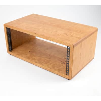 19" studio rack case | solid curly cherry | 4u 29cm depth | hardwood | hand made in Amsterdam image 4