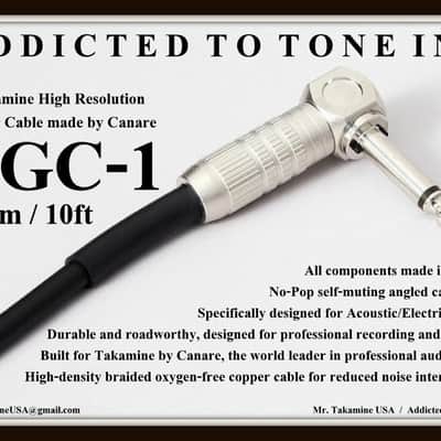 Takamine Guitar Cable TGC-1 3.3m / 10ft High Resolution Acoustic Guitar Cable image 3