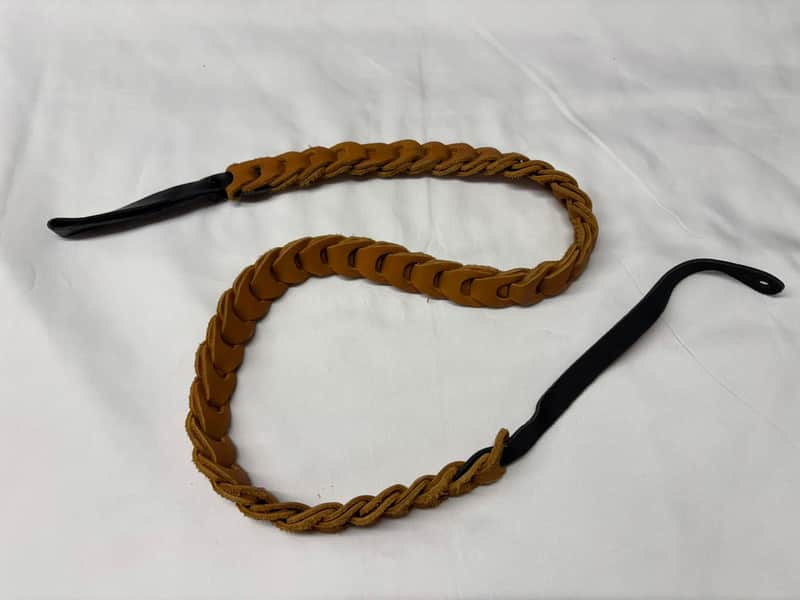 LM Glove LEATHER Weave Links MANDOLIN Strap Orange/Brown - FIRE SALE image 1