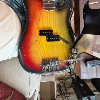 1975 Fender Precision Bass- Sunburst Plays and sounds great! image 9