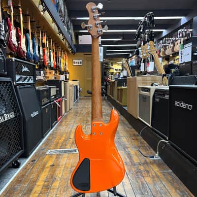 Sadowsky MetroExpress Vintage JJ 5-string Bass Guitar Solid Candy Apple Orange Metallic w/Padded Gig Bag image 6