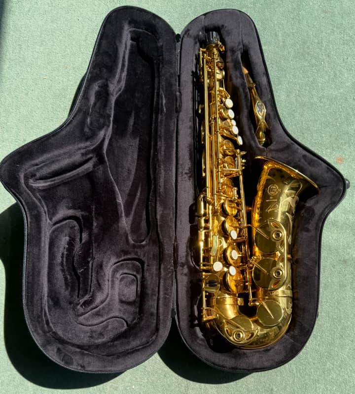 Selmer Dark Gold Lacquer Alto Reference 54 2021 with JodyJazz NY MP and multiple accessories image 1