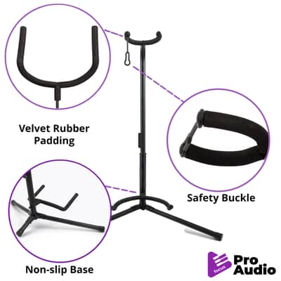 FocusProAudio FPA-TGS1 Tripod Acoustic and Electric Guitar Stand (Black) image 2
