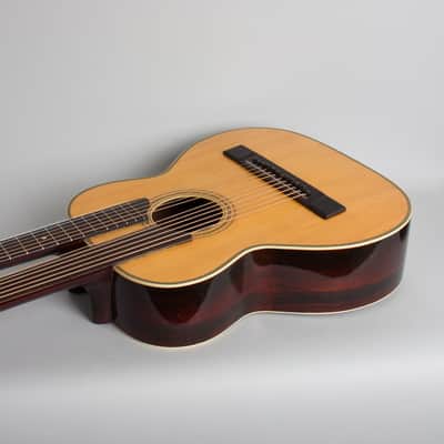 Supertone #12E 650 1/4 Harp Guitar, most likely made by Harmony,  c. 1918, original canvas soft shell case. image 7