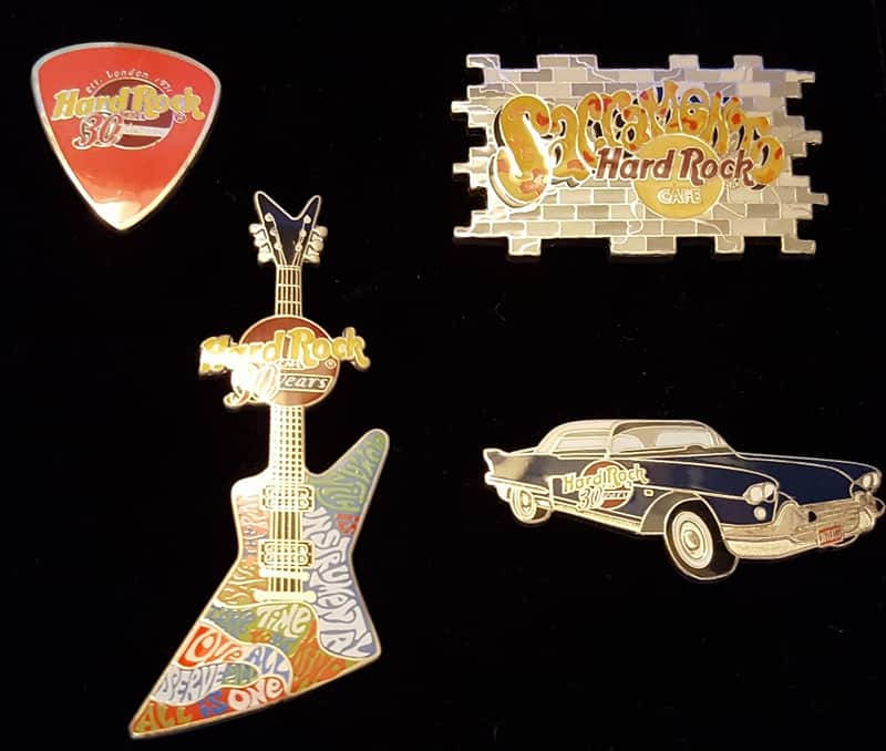 Hard Rock Cafe 30th Anniversary - 4 Pin Set from Sacramento image 1
