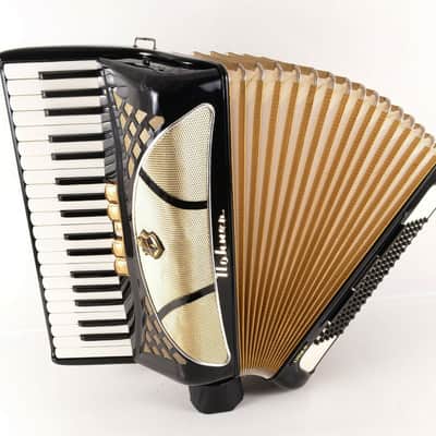 Rare Hohner Lucia III - 96 bass, 8 reg. Top German Piano Accordion+Original Hard Case~MUSETTE SWITCH image 9