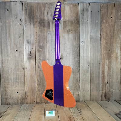 Kauer Banshee Custom Firebird Baritone - Tangelo Orange and Deep Purple Flake image 4