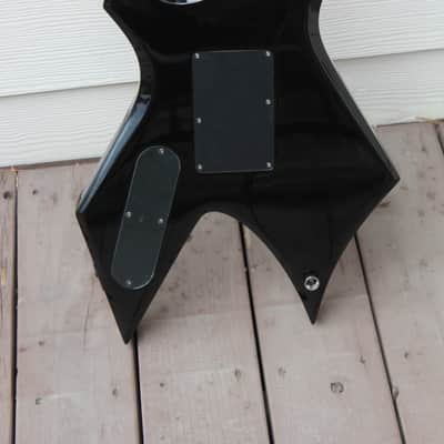 B.C. Rich Warlock N.J. Neck Thru Series Korea Guitar Translucent Black Quilt Top + Hard Case image 13