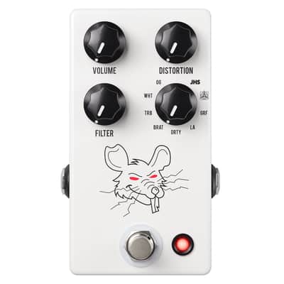 New JHS PackRat Distortion Guitar Effects Pedal White image 1