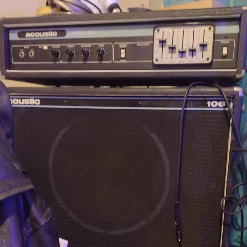 Acoustic 220 Head 1973 Black/Model 106 2x15 Cabinet 1977 image 1