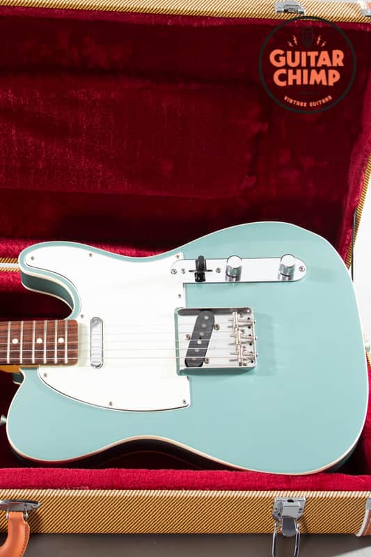 2014 Fender Japan MIJ TL62B ’62 Reissue Telecaster Custom Ocean Turquoise Metallic w/ Tweed HSC image 1