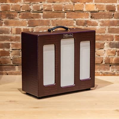 Magnatone Varsity Reverb 15W 1x12 Combo - Burgundy Crocodile Bild 2