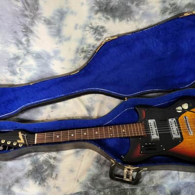 Vintage RARE 1965 Kawai made Prestige Solid Body Dual Pickup Pro Setup New Strings Original Deluxe Soft Shell Case image 17