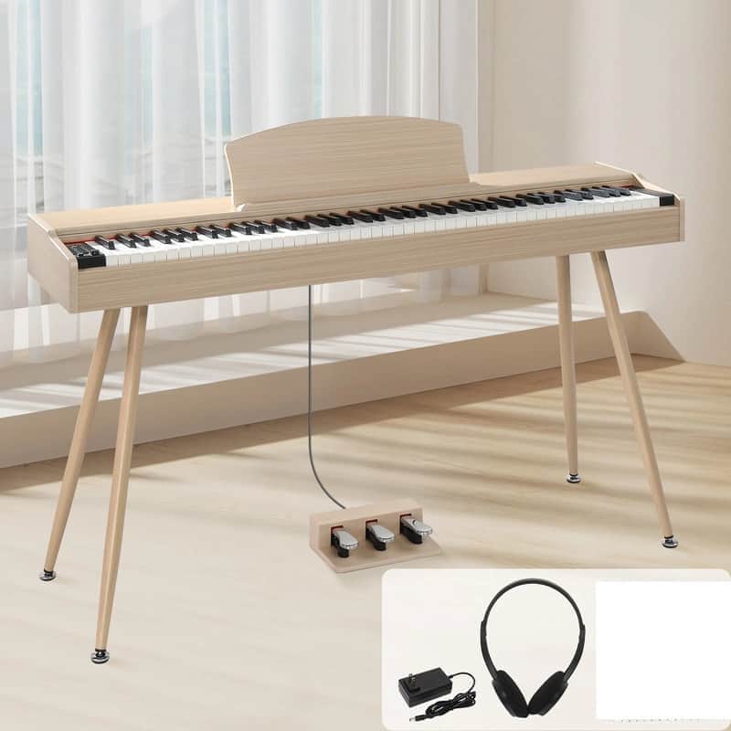 88 Keys Digital Piano Full Weighted Action Keyboards ,3Pedals,Headphone Mode
