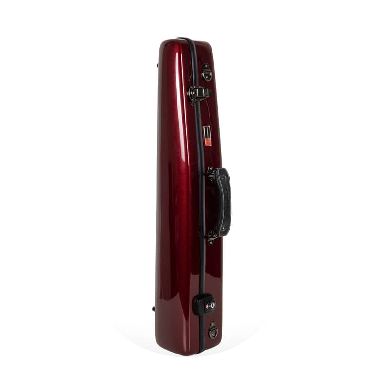 Crossrock Straight One-piece Body Soprano Saxophone Case, Fiberglass Hardshell, Backpack Strap, Red image 1
