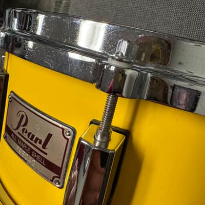 Pearl All Maple Shell Snare Drum - Yellow 14x5.5 image 11