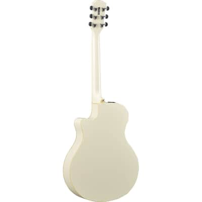 Yamaha APX600 Thinline Acoustic Guitar with Electronics 2010s - Vintage White image 2