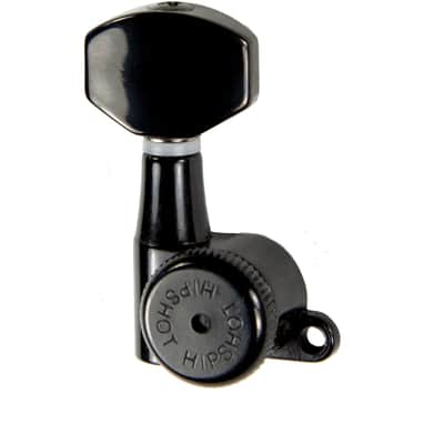 Hipshot Grip-Lock Enclosed 8 string 4x4 non-staggered post Black locking tuners