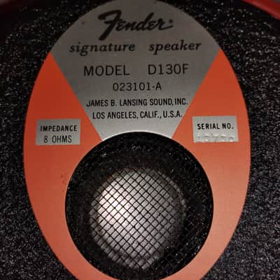 Vintage JBL Fender D130F 15", 8ohm, Speaker, Orange Basket and Label image 5