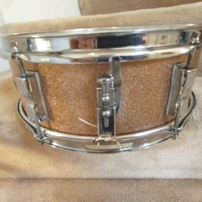 Ludwig Vintage pioneer pink champagne sparkle snare drum 1960s keystone badge outstanding! image 9