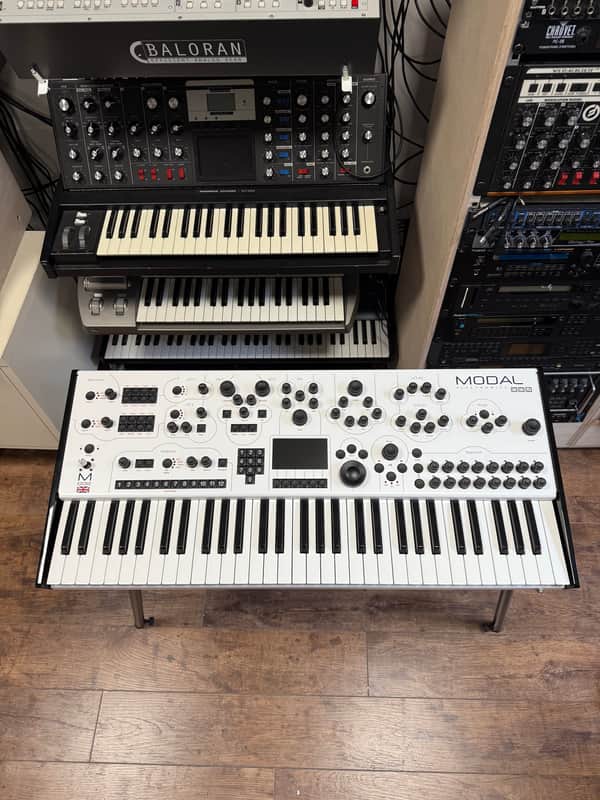 Modal Electronics 002 12-Voice Analogue-Digital Hybrid Synthesizer 2010s - White image 1