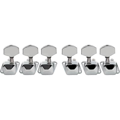 3L+3R Semi-closed Guitar Tuners Guitar String Tuning Pegs Keys Machine Heads Set for Epiphone Les Paul SG Style Electric Guitar or Acoustic Guitar Replacement, Chrome image 1
